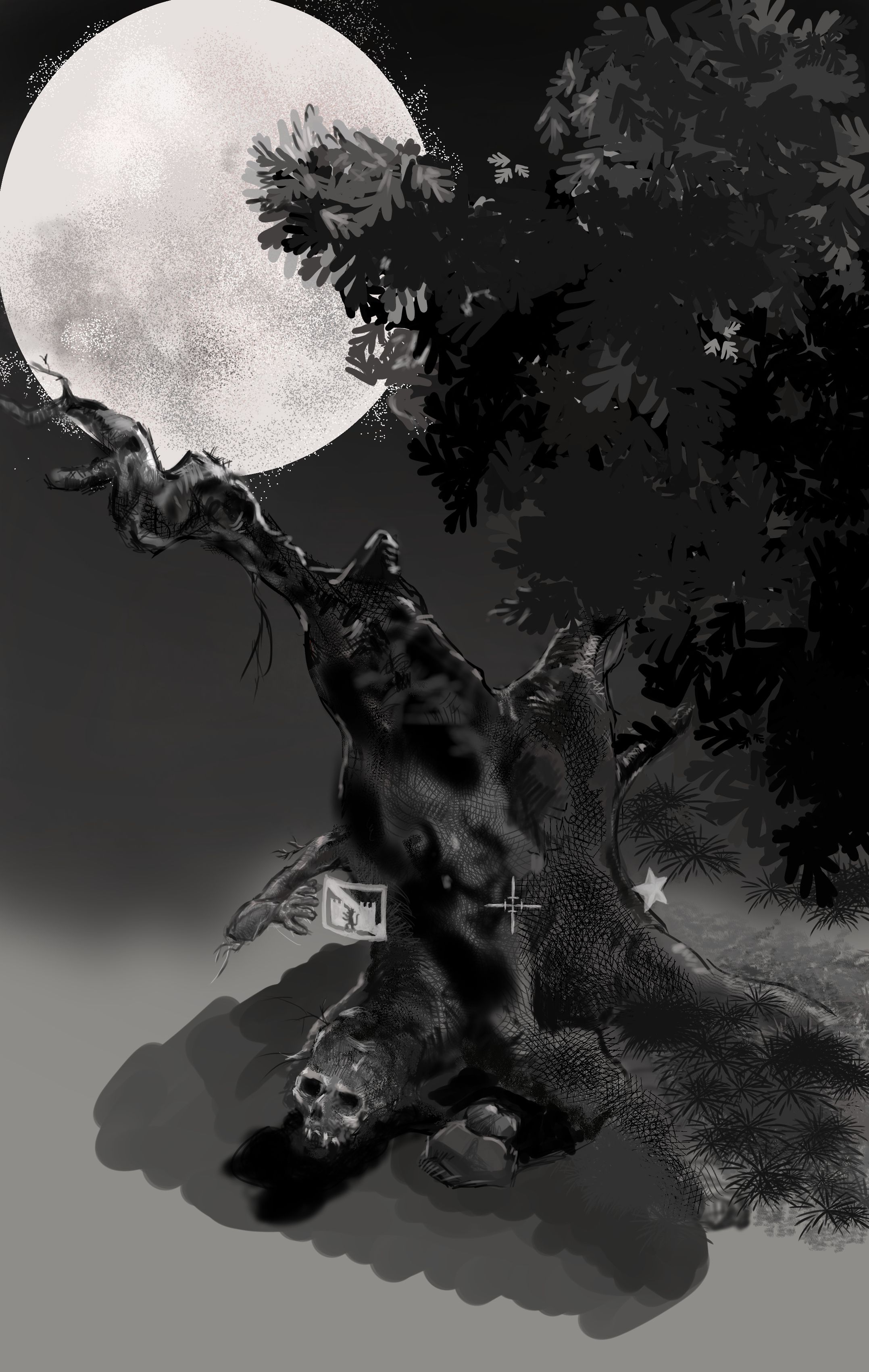 Ilustración artística representativa del universo de Pablo Muñoz Morcillo