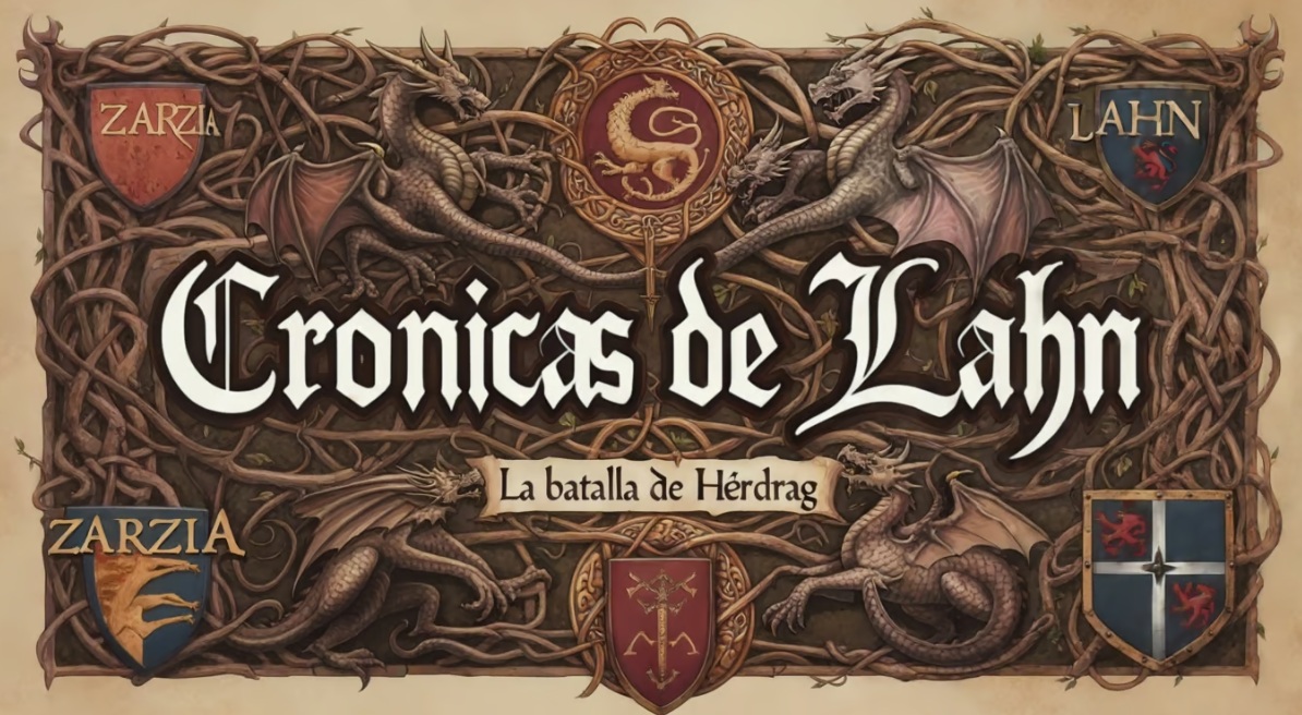 Portada 3D de Crónicas de Lahn por Pablo Muñoz Morcillo, editorial Círculo Rojo